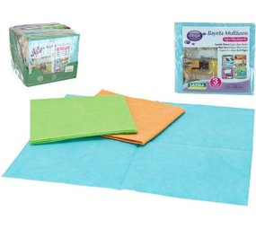 Merkloos 36x Kleurige Reinigingsdoeken | Sopdoek/Sopdoeken | schoonmaakdoek viscose 36 x 40 cm