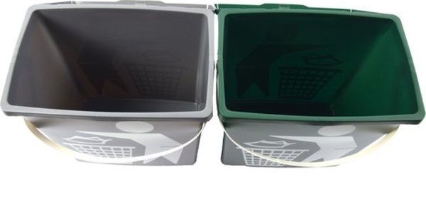 Discountershop Handig klein afvalbak Afvalemmer containertje| 100% BIO recyclable | 30.8x25x14 cm| organisch afval 11/4.5 liter Grijs | 2 Stuks Discountershop Handig klein afvalbak Afvalemmer containertje| 100% BIO recyclable | 30.8x25x14 cm| organisch afval 11/4.5 liter Grijs | 2 Stuks