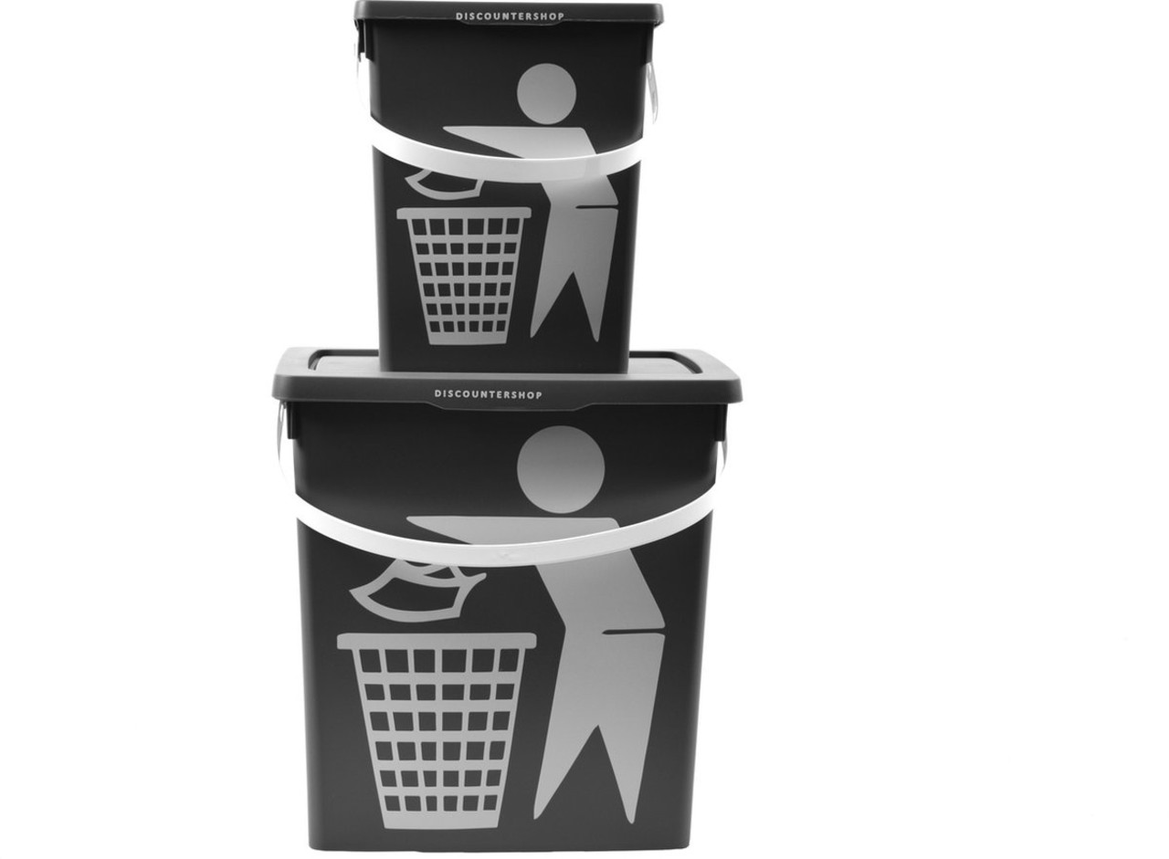 Discountershop Handig klein afvalbak Afvalemmer containertje| 100% BIO recyclable | 30.8x25x14 cm| organisch afval 11/4.5 liter Grijs | 2 Stuks Discountershop Handig klein afvalbak Afvalemmer containertje| 100% BIO recyclable | 30.8x25x14 cm| organisch afval 11/4.5 liter Grijs | 2 Stuks