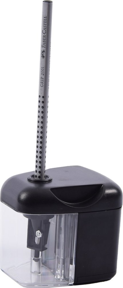 Discountershop Elektrische Puntenslijper / Potloodslijper Zwart 4x AA