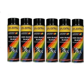 Motip Motip High Gloss Acrylic Lacquer Black - 500 ml - Box 6 Pieces Motip Motip High Gloss Acrylic Lacquer Black - 500 ml - Box 6 Pieces
