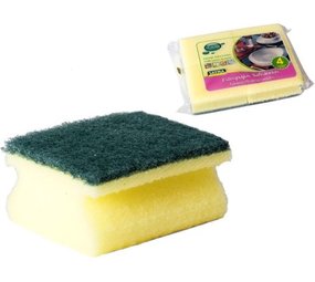 Merkloos 16x scouring pads / scouring pads with handle - 9 x 6.5 cm - sponges / cleaning products / cleaning products