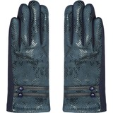 Merkloos Soft ladies gloves Let's Snake| Black blue | Snake print | Gloves Ladies Gloves Warm Touch - Trendy gloves for winter look - Gloves touchscreen