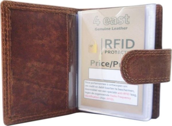 4 East Credit card holder Camel Wallet - wallet ladies - wallet men - wallet cards - Wallet credit card - Wallet with credit card holder - credit card wallet - Leather wallet - Cognac - RFID Protected Anti skim - 4E-106 4 East Credit card holder Camel Wallet - wallet ladies - wallet men - wallet cards - Wallet credit card - Wallet with credit card holder - credit card wallet - Leather wallet - Cognac - RFID Protected Anti skim - 4E-106