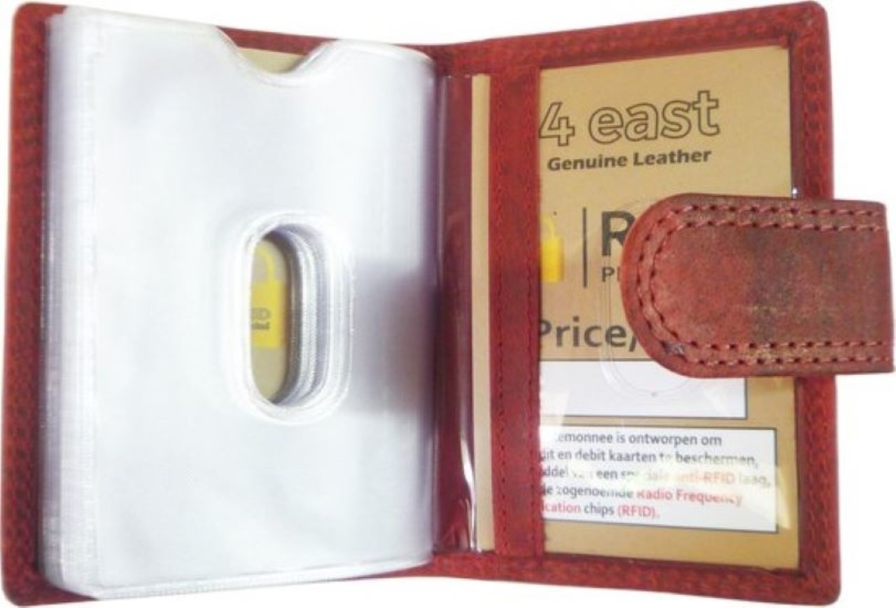 4 East Creditcardhouder Rood Portemonnee - portemonnee dames - portemonnee heren - portemonnee pasjes - Portemonnee creditcard - Portemonnee met creditcardhouder - creditcard portemonnee - Lederen portemonnee - Rood - RFID Protected Anti skim - 4E-106 4 East Creditcardhouder Rood Portemonnee - portemonnee dames - portemonnee heren - portemonnee pasjes - Portemonnee creditcard - Portemonnee met creditcardhouder - creditcard portemonnee - Lederen portemonnee - Rood - RFID Protected Anti skim - 4E-106