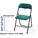 Discountershop Folding chair with seat height of 43 cm Folding chair velvet seat and back upholstered - chair - table chair - table chair - folding chair - Velvet folding chair - Luxury folding chair - With cushions - Chairs - Folding chairs - Chair - Premium chair - bl