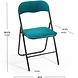 Discountershop Folding chair with seat height of 43 cm Folding chair velvet seat and back upholstered - chair - table chair - table chair - folding chair - Velvet folding chair - Luxury folding chair - With cushions - Chairs - Folding chairs - Chair - Premium chair - bl