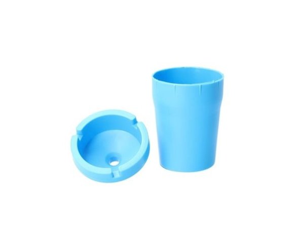 Merkloos Premium Blue Smoke-Free Ashtray with Lid for Car - Blue | Extinguishes Cigarette in Seconds | Close the Smoke | Break-resistant plastic Merkloos Premium Blue Smoke-Free Ashtray with Lid for Car - Blue | Extinguishes Cigarette in Seconds | Close the Smoke | Break-resistant plastic
