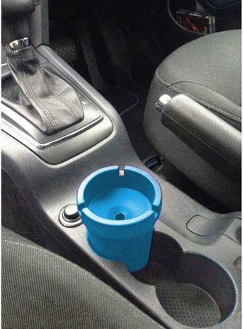 Merkloos Premium Blauwe Rookvrije Asbak met Deksel voor in de Auto - Blauw | Dooft Sigaret in Enkele Seconden | Sluit de Rook op | Breukvaste Kunststof Merkloos Premium Blauwe Rookvrije Asbak met Deksel voor in de Auto - Blauw | Dooft Sigaret in Enkele Seconden | Sluit de Rook op | Breukvaste Kunststof