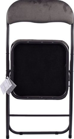 Discountershop 6x Klapstoel met zithoogte van 43 cm Vouwstoel velvet zitvlak en rug bekleed - stoel - tafelstoel- tafelstoel - klapstoel - Velvet klapstoel - Luxe klapstoel - Met kussentjes - Stoelen - Klapstoelen - Stoeltje - Premium chair - beige taupe