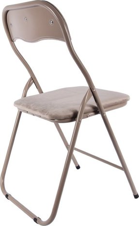 Discountershop 6x Folding chair with a seat height of 43 cm Folding chair velvet seat and back upholstered - chair - table chair - table chair - folding chair - Velvet folding chair - Luxury folding chair - With cushions - Chairs - Folding chairs - Chair - Premium chair
