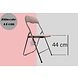Discountershop 6x Folding chair with a seat height of 43 cm Folding chair velvet seat and back upholstered - chair - table chair - table chair - folding chair - Velvet folding chair - Luxury folding chair - With cushions - Chairs - Folding chairs - Chair - Premium chair