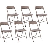 Discountershop 6x Folding chair with a seat height of 43 cm Folding chair velvet seat and back upholstered - chair - table chair - table chair - folding chair - Velvet folding chair - Luxury folding chair - With cushions - Chairs - Folding chairs - Chair - Premium chair Discountershop 6x Folding chair with a seat height of 43 cm Folding chair velvet seat and back upholstered - chair - table chair - table chair - folding chair - Velvet folding chair - Luxury folding chair - With cushions - Chairs - Folding chairs - Chair - Premium chair