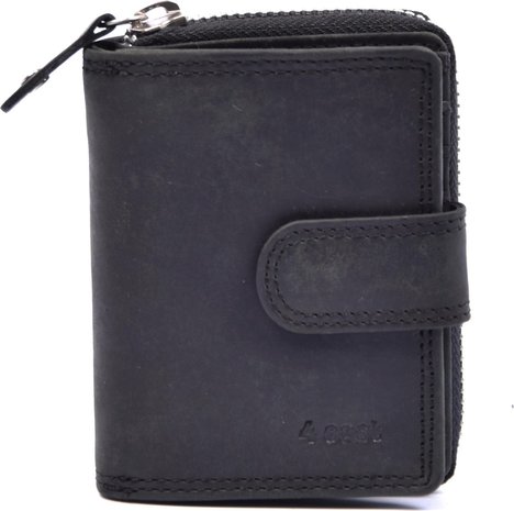 4 East Wallet - Wallet ladies - Wallet men - Wallet cards - RFID Protected Anti skim - 4East - 4E-209 - Black