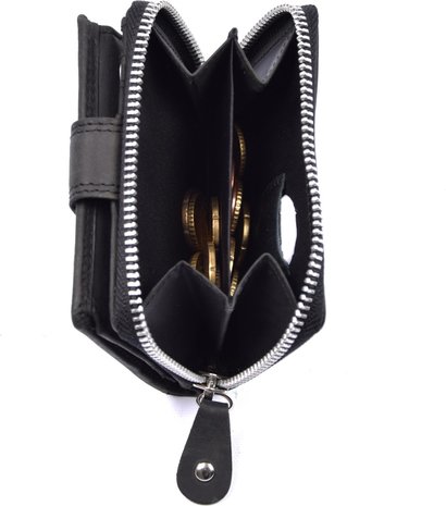 4 East Portemonnee - Portemonnee dames - Portemonnee heren - Portemonnee pasjes - RFID Protected Anti skim - 4East - 4E-209 - Zwart