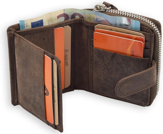 4 East Wallet Buffalo Leather| wallets ladies - Wallet men - Wallet cards - RFID Protected Anti skim - 4East - 4E-209- 4 East Wallet Buffalo Leather| wallets ladies - Wallet men - Wallet cards - RFID Protected Anti skim - 4East - 4E-209-