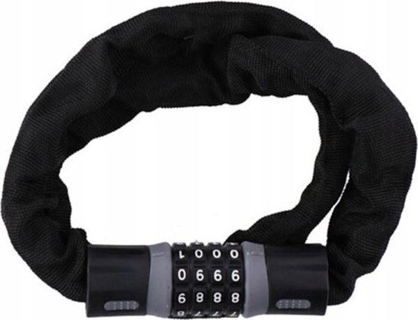 Dunlop Bicycle lock, scooter or motorcycle cable lock 4-position combination lock 30 x 5 x 900 mm -black Dunlop Bicycle lock, scooter or motorcycle cable lock 4-position combination lock 30 x 5 x 900 mm -black