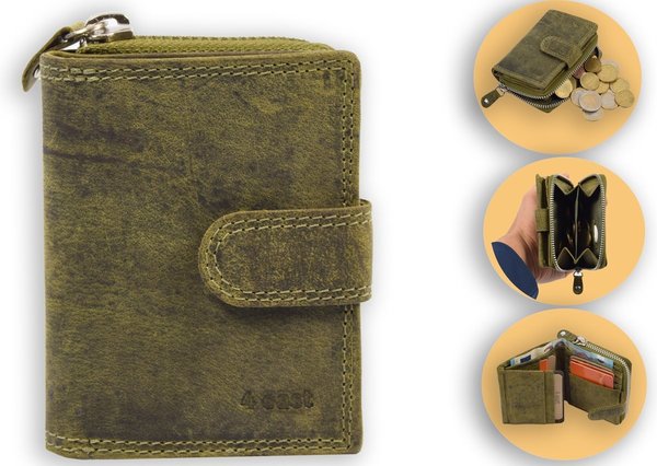 4 East Portemonnee - Portemonnee dames - Portemonnee heren - Portemonnee pasjes - RFID Protected Anti skim - 4East - 4E-209- Groen - Olijf 4 East Portemonnee - Portemonnee dames - Portemonnee heren - Portemonnee pasjes - RFID Protected Anti skim - 4East - 4E-209- Groen - Olijf