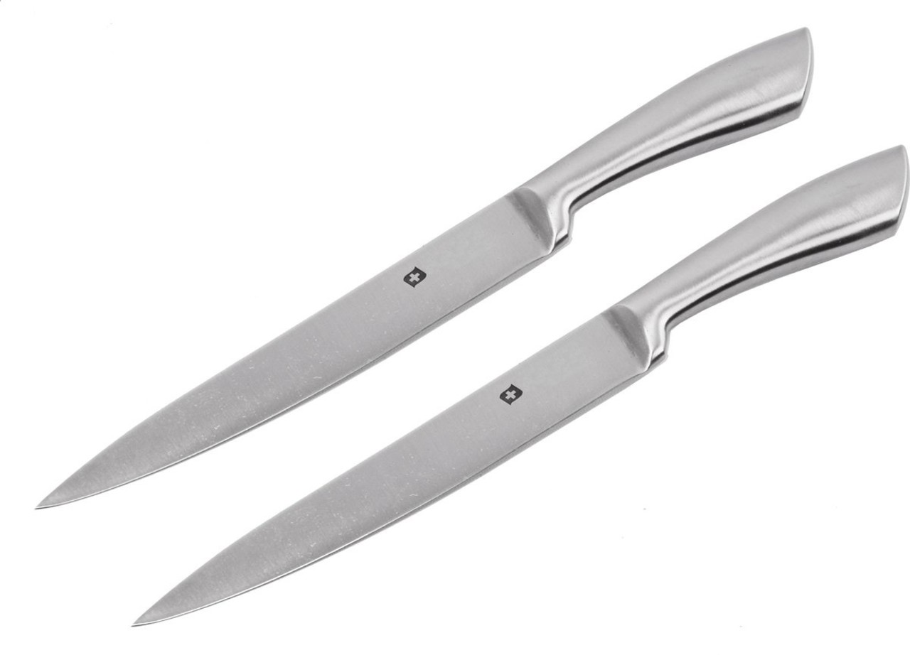 Merkloos Meat knife 2x - stainless steel meat tit 33.5 cm - 2 pieces