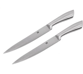 Merkloos Meat knife 2x - stainless steel meat tit 33.5 cm - 2 pieces Merkloos Meat knife 2x - stainless steel meat tit 33.5 cm - 2 pieces