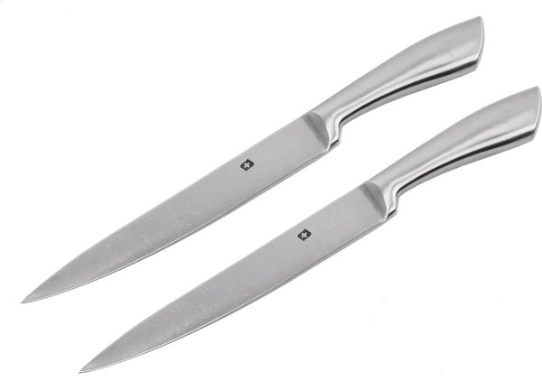 Merkloos Meat knife 2x - stainless steel meat tit 33.5 cm - 2 pieces