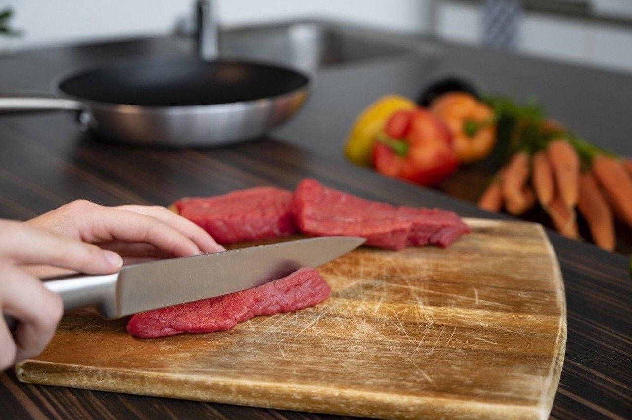 Merkloos Meat knife 2x - stainless steel meat tit 33.5 cm - 2 pieces