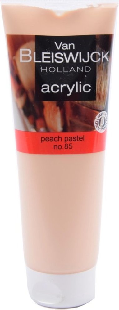 Van Bleiswijck Acrylic paint 250 ML - Waterproof paint - Acrylic paint peach color - Peach pastel number 85 Van Bleiswijck Acrylic paint 250 ML - Waterproof paint - Acrylic paint peach color - Peach pastel number 85
