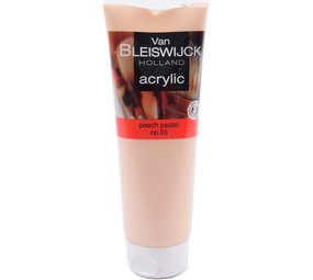 Van Bleiswijck Acrylic verf 250 ML - Watervaste verf - Acrylicverf perzik kleur - Peach pastel nummer 85 Van Bleiswijck Acrylic verf 250 ML - Watervaste verf - Acrylicverf perzik kleur - Peach pastel nummer 85