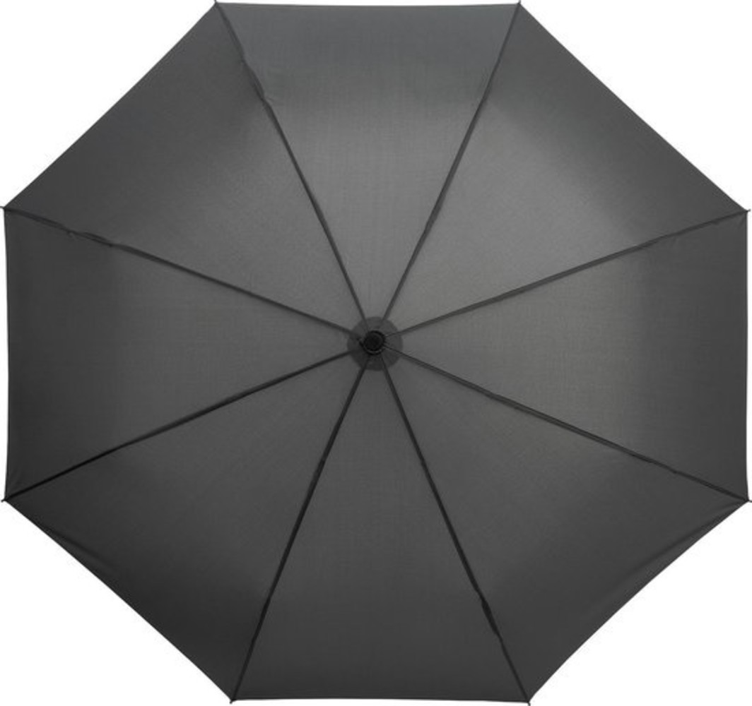 Merkloos Foldable umbrella, Sturdy and Windproof - 2-part metal shaft and frame - rubber handle Grey