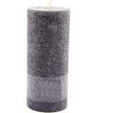 Merkloos Candle Pillar Candle 16 x 6.8 cm Black - 68 burning hours Candles Christmas Candle Plateau Candle Holder Black - Large Large Candle Pillar Candle Burning