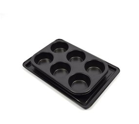 Merkloos Muffinvorm 6 Muffins Large met anti-aanbaklaag | Bakvorm Muffin|