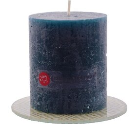 Discountershop Kaars rustieke kaars Inclusief| Stompkaars 8 x 6.8 cm| Navy - 30 branduren Discountershop Kaars rustieke kaars Inclusief| Stompkaars 8 x 6.8 cm| Navy - 30 branduren