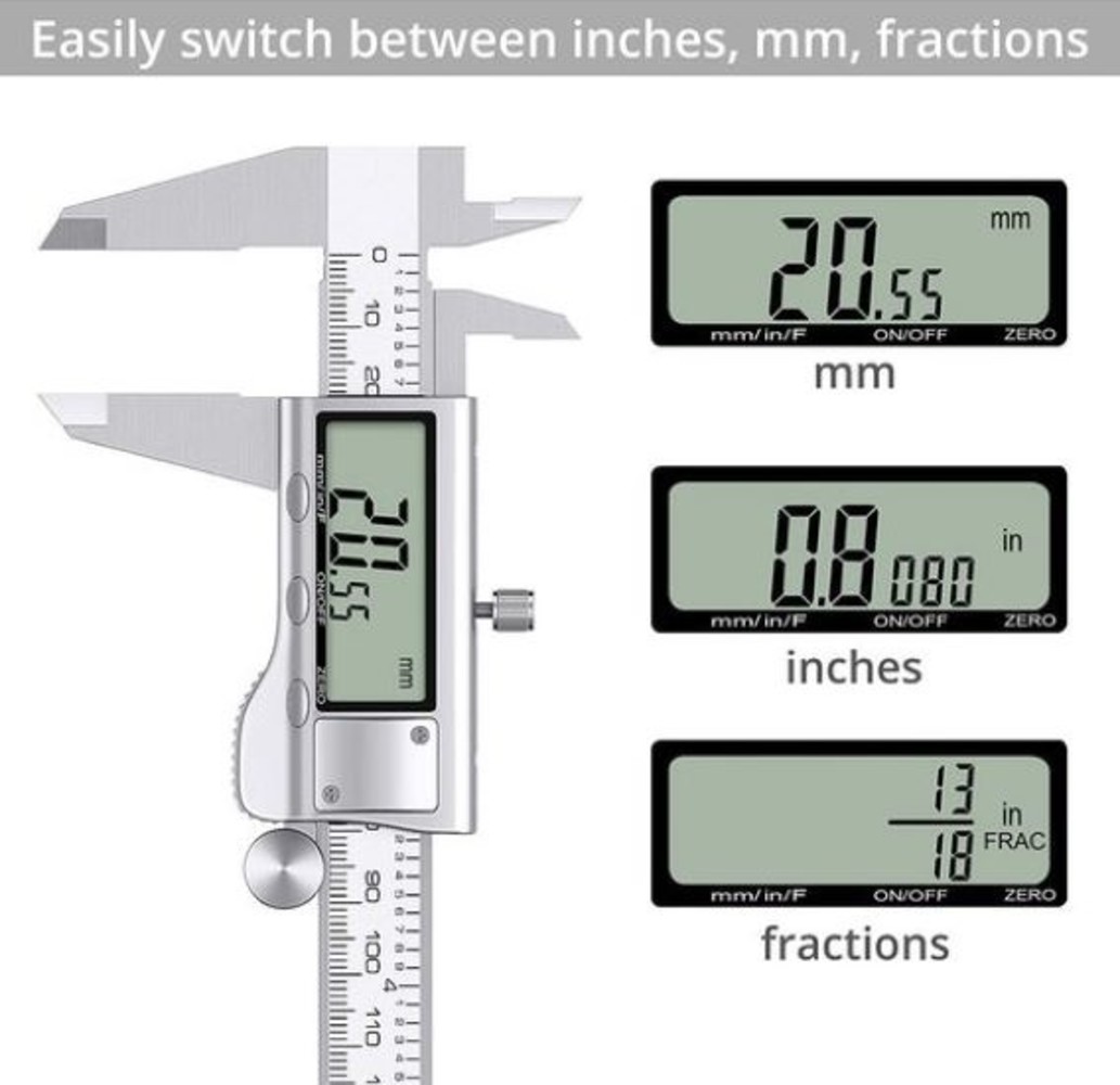 Discountershop Professionele Digitale Schuifmaat met handige Opbergcase - Incl. extra batterijen - RVS - 150mm meetbereik Discountershop Professionele Digitale Schuifmaat met handige Opbergcase - Incl. extra batterijen - RVS - 150mm meetbereik