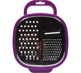 Merkloos Keukenrasp | Rasp met Opbergbakje en deksel -25x20x6cm - Paars Merkloos Keukenrasp | Rasp met Opbergbakje en deksel -25x20x6cm - Paars