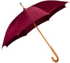 Merkloos Umbrella with wooden handle - umbrellas - Wooden Umbrella - Quality umbrella Dark Red