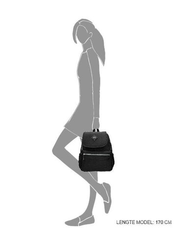 Enrico Benetti Enrico Benetti Crinkle Nylon Backpack Black