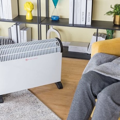 Discountershop Discountershop Electric Convector Heater - 750 /1250 / 2000 Watt - Adjustable Thermostat - White Discountershop Discountershop Electric Convector Heater - 750 /1250 / 2000 Watt - Adjustable Thermostat - White