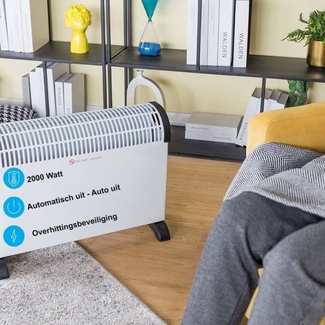 Discountershop Discountershop Electric Convector Heater - 750 /1250 / 2000 Watt - Adjustable Thermostat - White Discountershop Discountershop Electric Convector Heater - 750 /1250 / 2000 Watt - Adjustable Thermostat - White