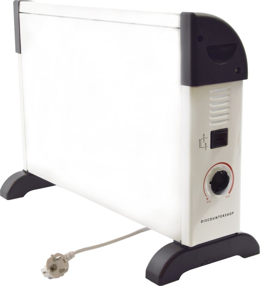 Discountershop Discountershop Elektrische Convector Kachel - 750 /1250 / 2000 Watt - Verstelbare Thermostaat - Wit Discountershop Discountershop Elektrische Convector Kachel - 750 /1250 / 2000 Watt - Verstelbare Thermostaat - Wit