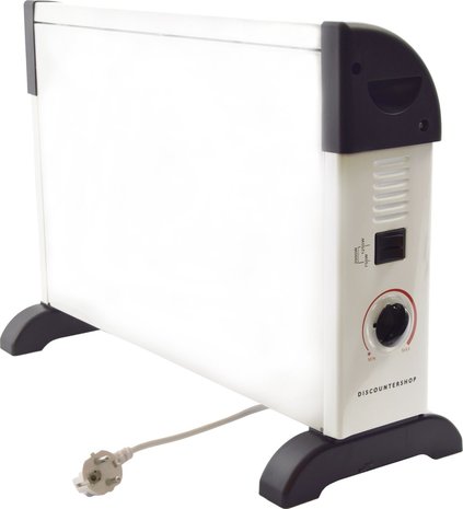 Discountershop Discountershop Elektrische Convector Kachel - 750 /1250 / 2000 Watt - Verstelbare Thermostaat - Wit Discountershop Discountershop Elektrische Convector Kachel - 750 /1250 / 2000 Watt - Verstelbare Thermostaat - Wit