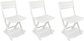 3x Robust plastic folding chair | White | Foldable | 46cm x 41cm x 78cm 3x Robust plastic folding chair | White | Foldable | 46cm x 41cm x 78cm
