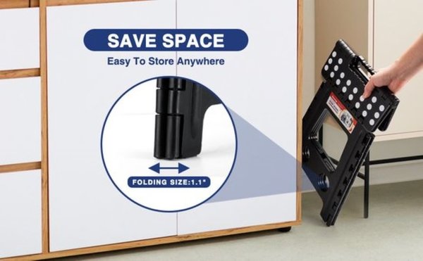 Discountershop Step stool Max. loadable weight 100 KG Step stool - step / step red with anti-slip - 100 kg - surface 29 x 22 cm