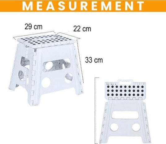 Discountershop Step stool Max. loadable weight 100 KG Step stool - step / step red with anti-slip - 100 kg - surface 29 x 22 cm