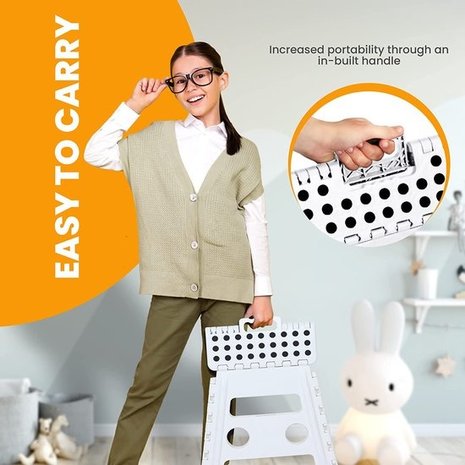 Discountershop Step stool Max. loadable weight 100 KG Step stool - step / step red with anti-slip - 100 kg - surface 29 x 22 cm