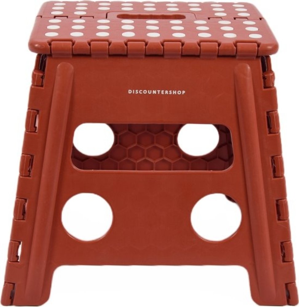Discountershop Step stool Max. loadable weight 100 KG Step stool - step / step red with anti-slip - 100 kg - surface 29 x 22 cm