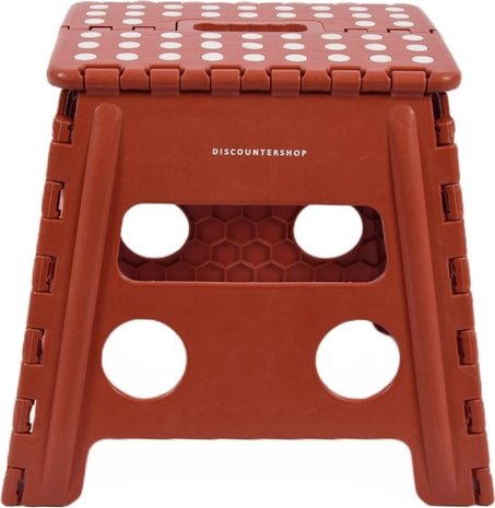 Discountershop Step stool Max. loadable weight 100 KG Step stool - step / step red with anti-slip - 100 kg - surface 29 x 22 cm