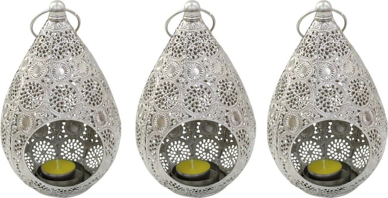 Discountershop Set of 3 Ornate tea light holders oriental | tea light holder | oriental lantern | metal candlestick Discountershop Set of 3 Ornate tea light holders oriental | tea light holder | oriental lantern | metal candlestick