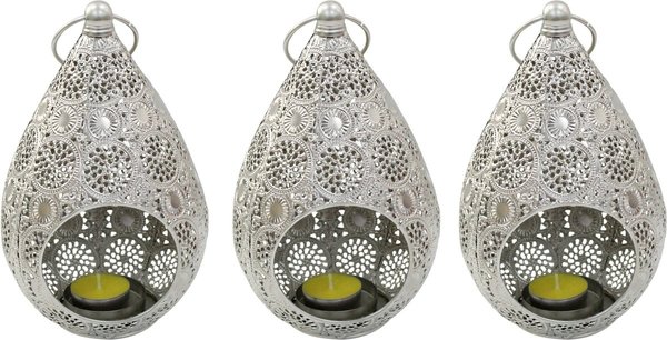 Discountershop Set of 3 Ornate tea light holders oriental | tea light holder | oriental lantern | metal candlestick Discountershop Set of 3 Ornate tea light holders oriental | tea light holder | oriental lantern | metal candlestick