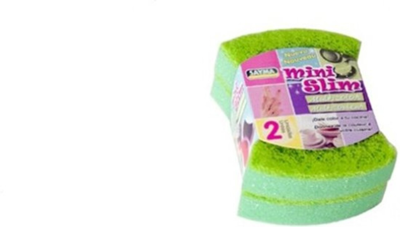 Merkloos 2x Soft scouring pad | Colored scouring pads | Scourer | Sponge | Dishwashing sponges - 10x7x2cm