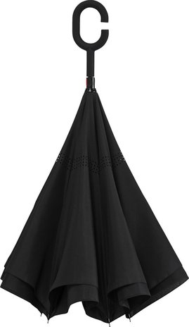 Merkloos Umbrella - Inside Out Umbrella - Windproof - Ø 107 cm - Black Merkloos Umbrella - Inside Out Umbrella - Windproof - Ø 107 cm - Black